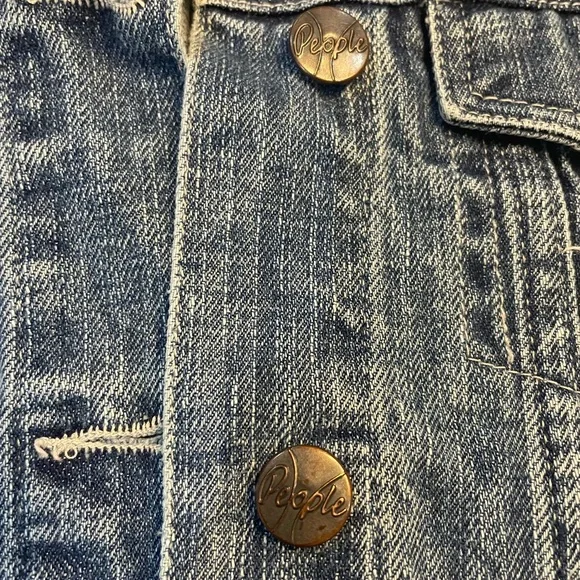 Free People People Denim Collection Distressed Denim Jacket - Picture 5 of 8
